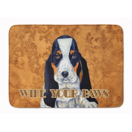 Carolines Treasures Basset Hound Wipe your Paws Machine Washable Memory Foam Mat LH9450RUG